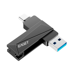 忆捷(Eaget)CF68 手机U盘Type-C USB3.2 双接口手机电脑多用旋转金属优盘256GB