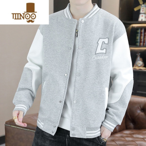 YANXU开衫卫衣男款外套韩版潮流棒球服男初中高中学生休闲秋衣上衣