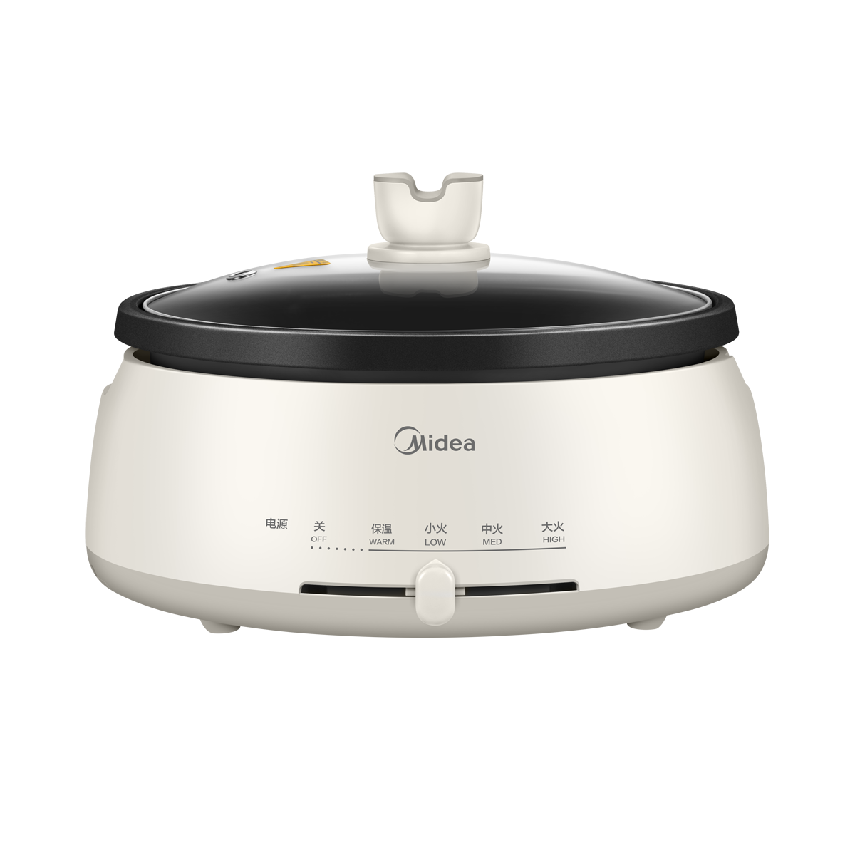 美的(Midea)分体式多用途电火锅家用大容量大功率多功能涮烤一体电锅不粘锅宿舍煮锅多功能锅智能电热锅DY28P151