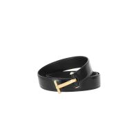 汤姆福特(Tom Ford)男士小牛皮徽标腰带简约时尚个性百搭商务休闲