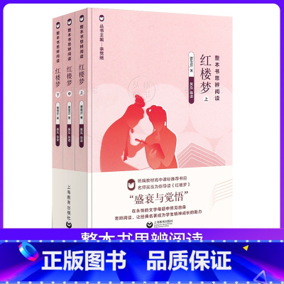 红楼梦 上中下册 初中通用 [正版]整本书思辨阅读海底两万里骆驼祥子朝花夕拾简爱儒林外史水浒传西游记三国演义红楼梦统编语