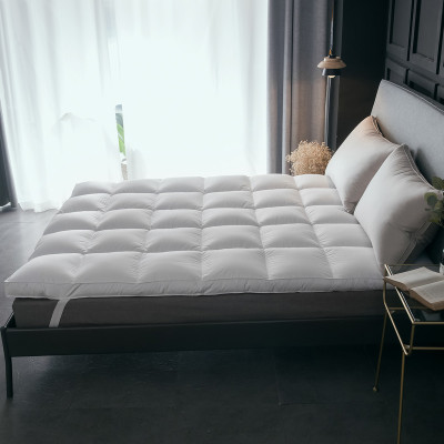 鸿润家纺白鹅羽绒床垫全棉面料双人加厚榻榻米床褥羽毛褥子