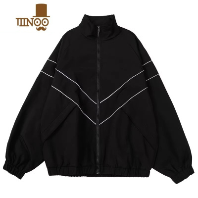 YANXU运动外套冲锋衣夹克衫立领潮牌纯色男女休闲宽松百搭情侣港风