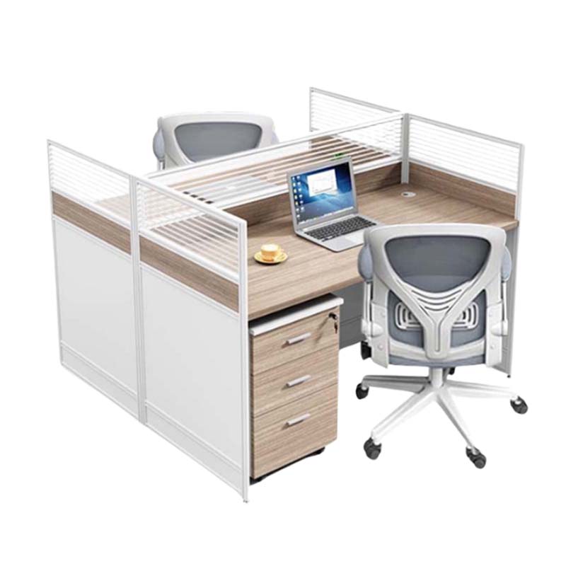 DXBG职员办公桌椅组合简约现代屏风卡座工位隔断式财务工位桌子双人位+活动柜+椅