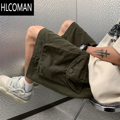 HLCOMAN大口袋工装短裤男款夏季美式复古机能宽松休闲裤潮牌设计感五分裤