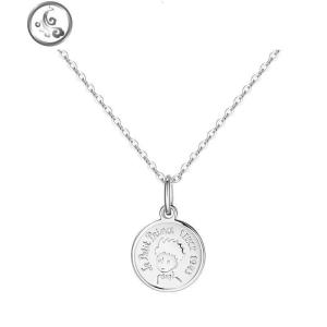 小众设计师小王子硬币项链女纯银锁骨链 潮网红气质简约男 JiMi