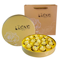 费列罗榛果威化巧克力铁盒礼盒装18颗礼盒装七夕520情人节圣诞节