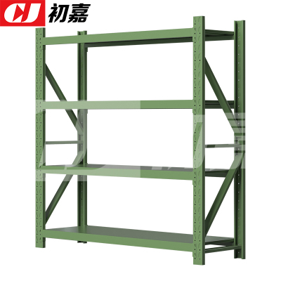 初嘉(CJ)仓储货架库房置物架重型货架军绿色主架1500*600*2000mm/500kg