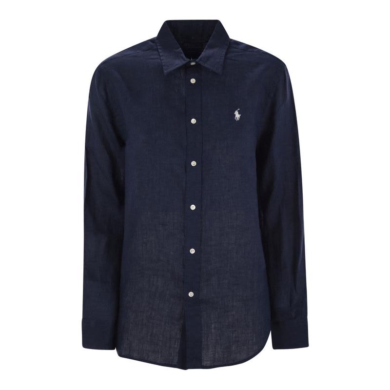 Polo Ralph Lauren女式长袖前襟纽扣衬衫透气舒适轻盈简约通勤装