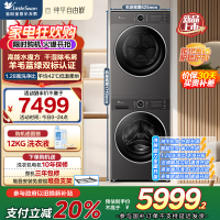 小天鹅 水魔方洗烘套装 变频热泵烘干机 纯平自由嵌 智能投放 TG10V628PLUS+TH10VH628PLUS