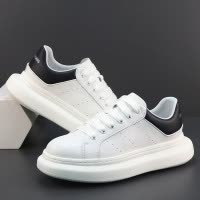 厚底男鞋真皮小白鞋头层牛皮简约百搭增高休闲鞋透气防臭大头板鞋