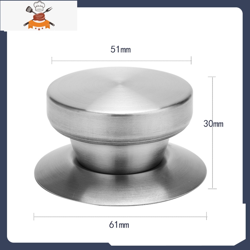 通用型锅盖顶帽锅盖把手不锈钢把手可立把手锅盖头帽盖帽锅盖配件 敬平 砂光平面款 (小孔专用)锅具配件