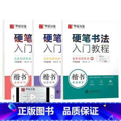 卢中南楷书3本套 [正版]卢中南楷书成人硬笔书法入门教程楷书笔画偏旁间架结构速成练习临摹描红正楷大学生技法楷入门基础训练