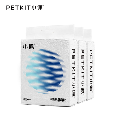 顺丰发货-小佩PETKIT豆腐猫砂活性炭除臭结团猫沙豆腐砂猫咪用品3包*6L