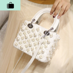 2020夏新款潮女ins同款优雅气质百搭镶钻手提单肩斜挎包包NEW LAKE女士手提包