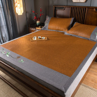 夏季精品美式藤席 1.5M1.8米凉席套件可折叠床笠款印尼席厂家