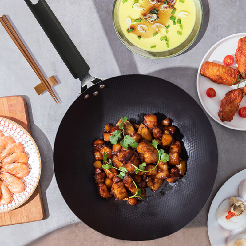 康巴赫 LP-NB32G2 30CM 无涂层臻味老铁锅 黑色(单位:套)