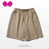 七斓ins美式潮牌纯色运动短裤男夏季vintage百搭街头宽松学生五分裤子