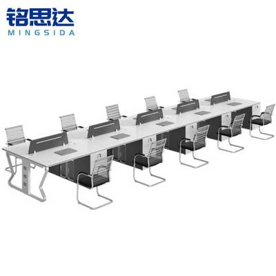 铭思达职员办公桌十人位含柜椅套