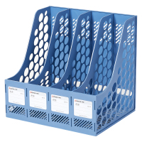 齐心 B2174 超省钱资料架 四格 浅蓝