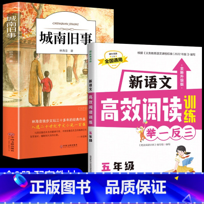 [2册]城南旧事+五年级高效阅读训练 [正版]城南旧事林海音完整版原著三四五六年级课外书必读阅读书籍经典书目小学生初中生