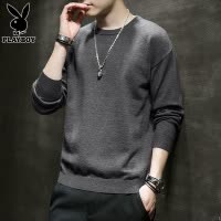 花花公子男士毛衣秋冬季线衣打底衫2024新款潮流宽松圆领针织衫男