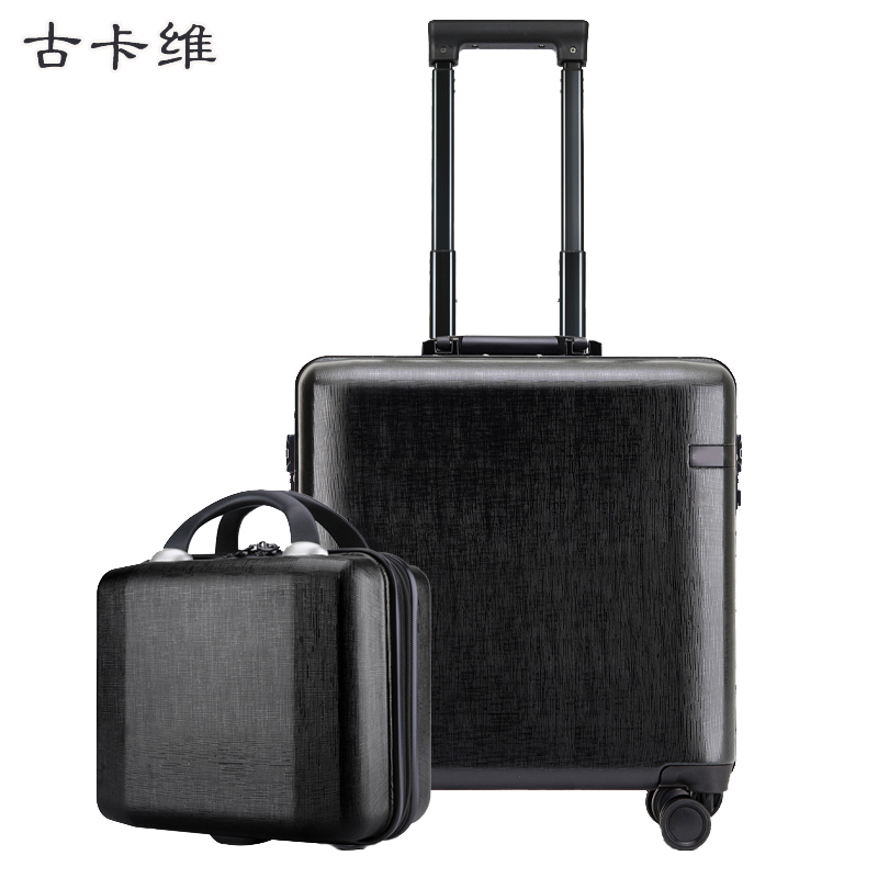 古卡维 子母登机箱 黑色18寸拉链款2001TA