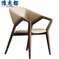 豫龙都 实木餐椅 扶手 把