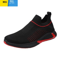 聚范透气男鞋新款飞织网面休闲运动潮鞋子一脚蹬轻便薄款百搭