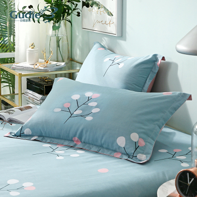 谷蝶纯棉枕头套儿童加厚单人全棉枕套一对装学生宿舍用枕芯套48x74cm春夏秋冬季