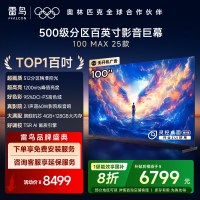 雷鸟 100Max 25款98/100英寸巨幕4K144Hz 4+125G 高刷 智能液晶会议平板电视机 100英寸