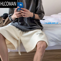 HLCOMAN@ 美式印花短裤男夏季潮流五分卫裤宽松男生运动沙滩裤