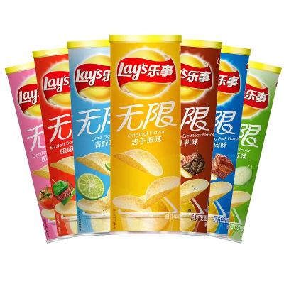 乐事薯片罐装104g*1桶膨化食品土豆片商超同款办公室解馋休闲小零食(黄瓜味)