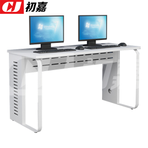 初嘉(CJ)钢架电脑桌培训桌机房电脑桌学习桌课桌 双人位M款