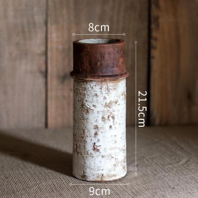 美帮汇复古怀旧几何陶瓷花瓶花器花盆花插装饰摆件创意组合艺术 复古陶瓶(A)底部无孔