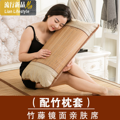 竹凉席1.5m1.2米1.8m床可折叠双面席子单人碳化凉席三件套 三维工匠凉席/凉枕