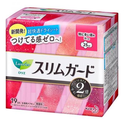 乐而雅花王进口零触感特薄超长量多日用卫生巾25cm19片姨妈巾