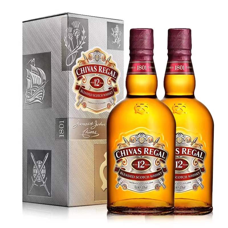 [2瓶装]芝华士12年(chivas regal)进口洋酒 苏格兰调配型威士忌 700ml