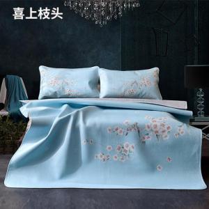 美帮汇彩绘牛皮席软席头层水牛皮凉席1.8米1.5m三件套