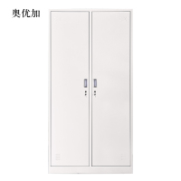 奥优加加厚二门钢制更衣柜员工柜铁皮职工储物柜带锁存包柜鞋柜