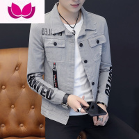 七斓春季牛仔外套男韩版潮流修身上衣服男士休闲男装帅气潮牌夹克
