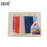 踏绮 时尚炫彩面巾礼盒两条装(小提袋)(颜色随机)34*78cm*2 盒