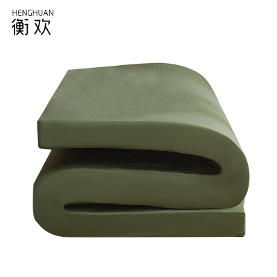 衡欢(HENGHUAN)记忆海绵床垫子 军绿色床褥 RZ-CD06/床 ( 90*200*5cm)