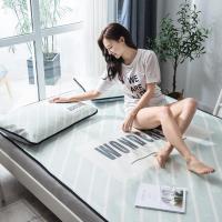 家柏饰(CORATED)冰丝席凉席三件套1.8m床夏季空调软席可折叠1.5米夏天席子1.2单人
