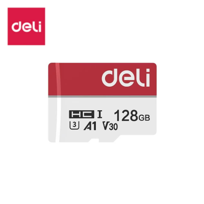 得力(deli)移动TF(MicroSD)存储卡A1 U3 V30高速传输 超大容量 监控摄像头手机平板扩容 128G