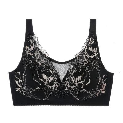 胖MM大码文胸有无钢圈软罩杯薄模杯抹胸防走光聚拢调整舒适女内衣官方旗舰店