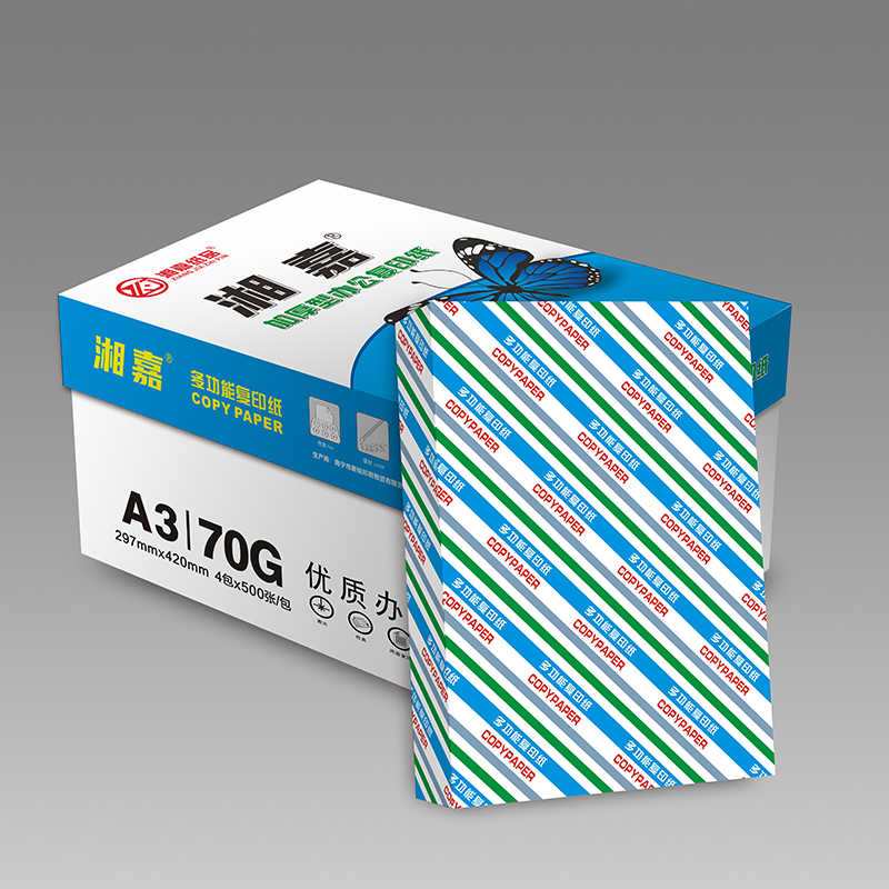 宣皇 蓝色湘嘉加厚a3打印纸70g复印纸500张/包办公专用纸学生用纸a3打印白纸 蓝色湘嘉加厚A3 70G