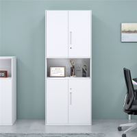 诚睿易邦纯白钢制文件柜铁皮柜办公档案资料柜带锁财务凭证柜拆装柜空格柜