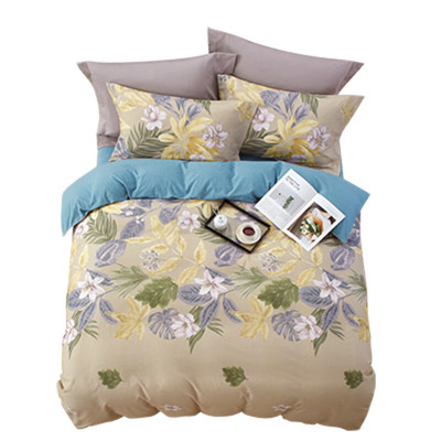 天琴床品四件套245*250cm柔软舒适花影悦动数码印花磨毛TQ-T168