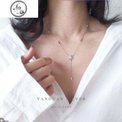 925纯银星星项链女锁骨链简约百搭气质短款Y型冬季新款小众设计 JiMi